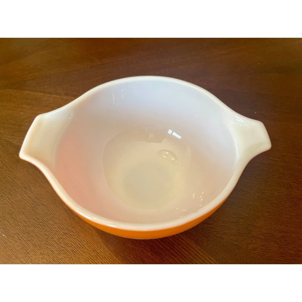 Pyrex Mixing Bowl Unisex 750ml Orange Excellent Autumn Harvest Wheat 441 Vintage